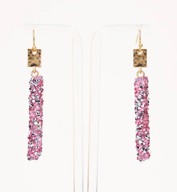 Pink Sparkle Earrings